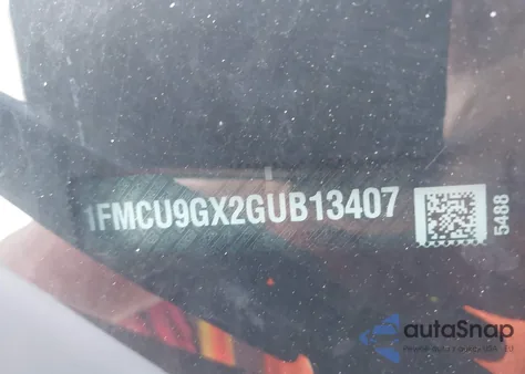 2016 Ford Escape Se from USA, damaged, VIN 1FMCU9GX2GUB13407
